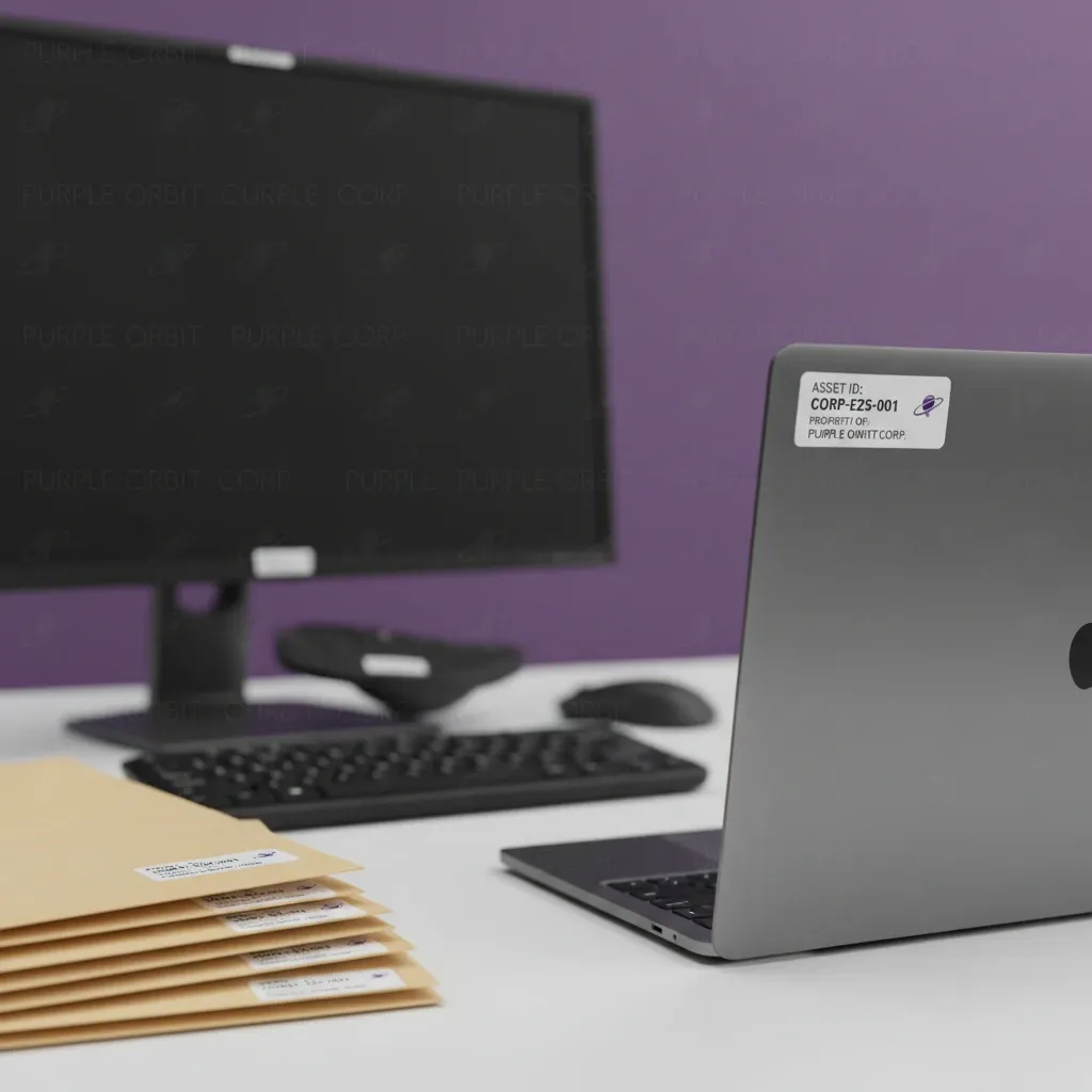 میز مدیر با تجهیزات اداری دارای برچسب اموال PVC ضد خش و ضد آب